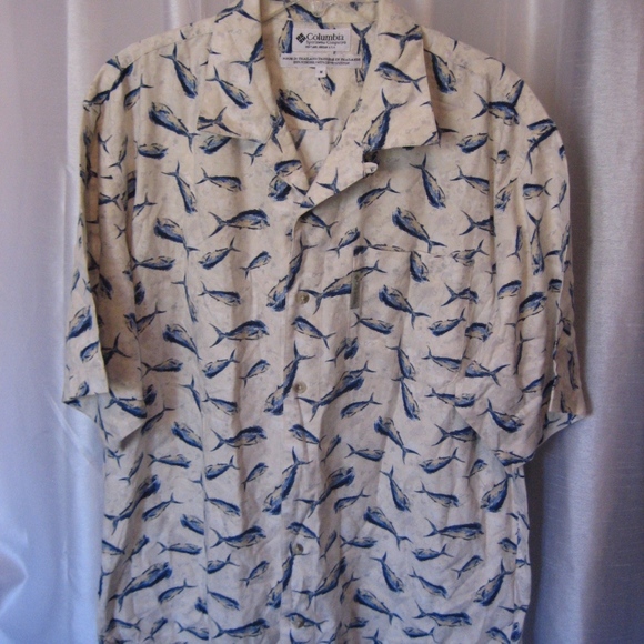 mens shirt with fish